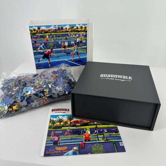 Boardwalk Pickleball Sports Theme 500 Piece Jigsaw Puzzle Collectible - Picture 2 of 5
